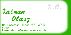 kalman olasz business card